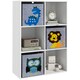 image 1 of ZONEKIZ Toy Organiser with Three Non-Woven Fabric Drawers for Bedroom - White 