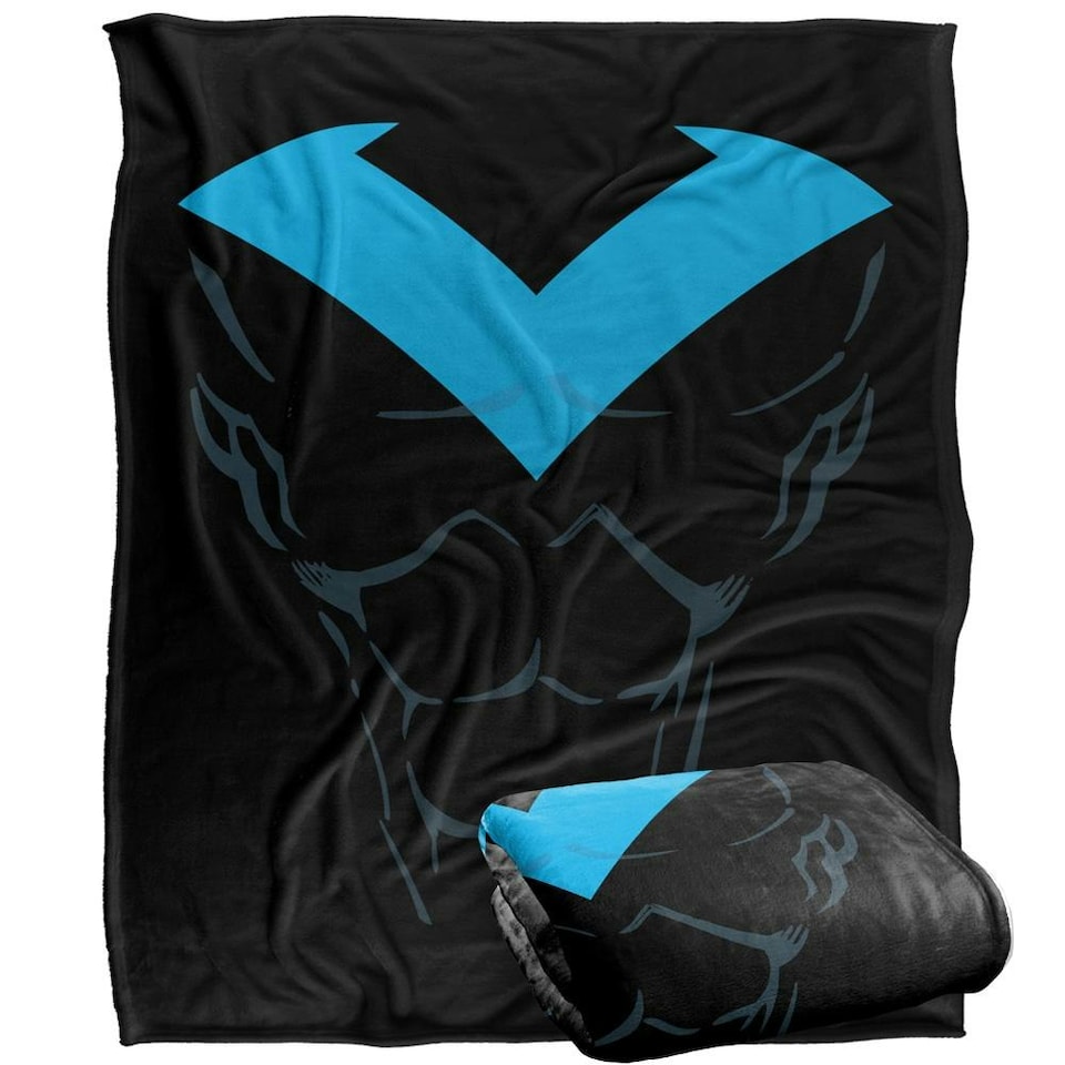 image 1 of Batman Suit Nightwing Blanket - Multicoloured - One Size Multi