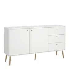Cumbria Sideboard 2 Doors + 3 Drawers White