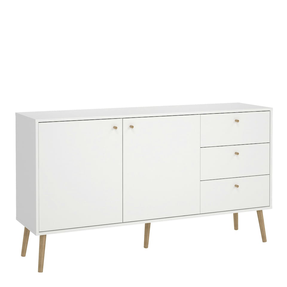 image 1 of Cumbria Sideboard 2 Doors + 3 Drawers White