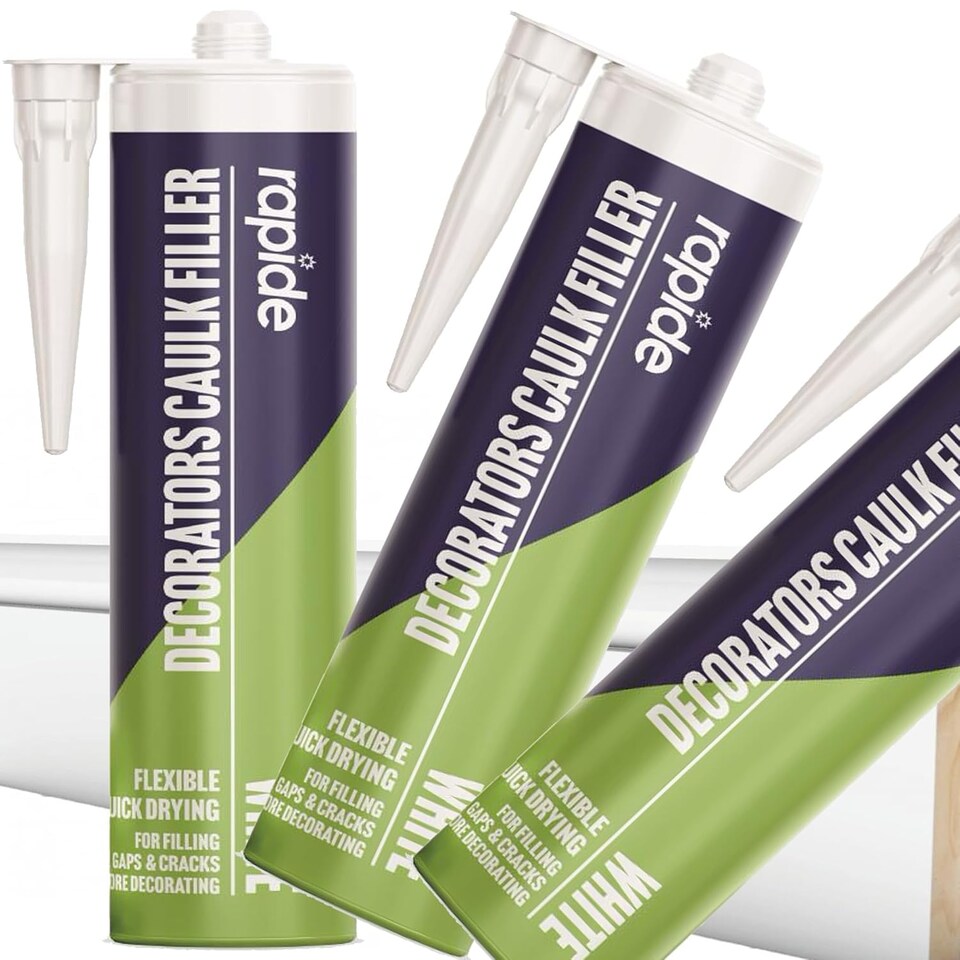 image 1 of 4 x White Multi Use Decorators Caulk Gap & Crack Filler Sealant