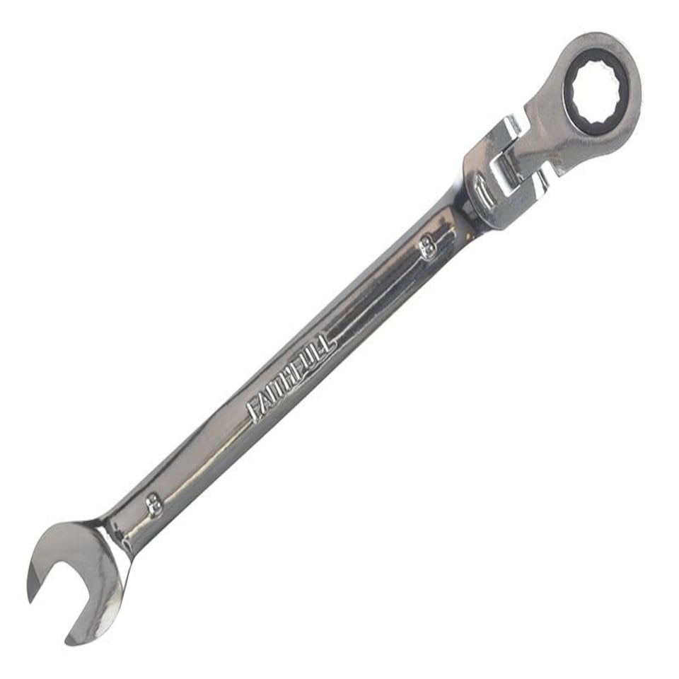 Faithfull Ratchet Combination Spanner Flex Head Cv 9Mm