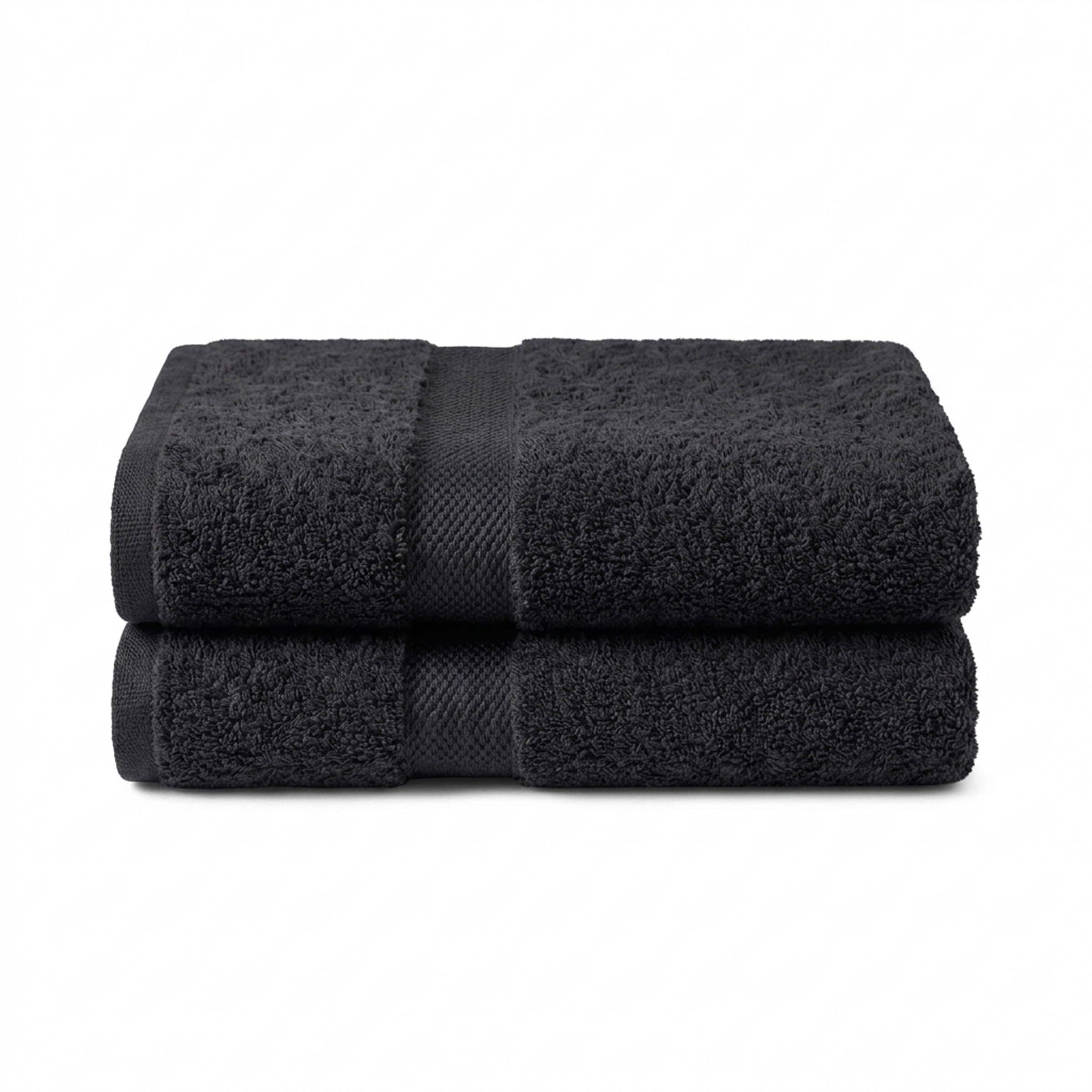 Vision V475 - 2 Pack 100% Cotton Bath Towel in Black