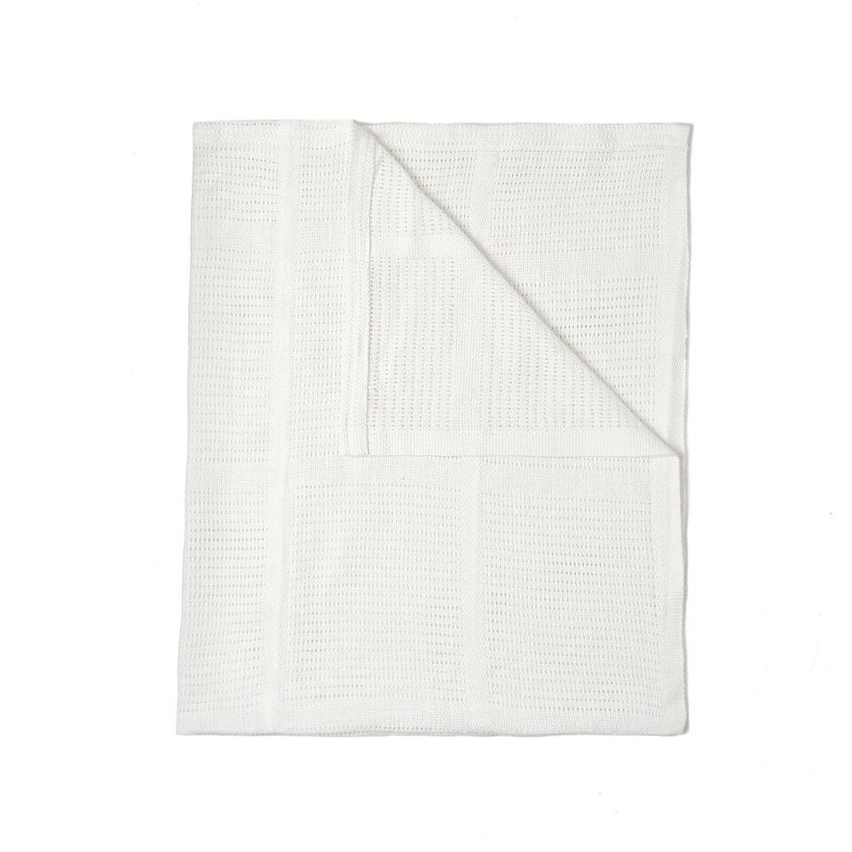 image 1 of Clair de Lune Cellular Blanket Cot Size - White