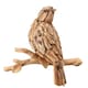 image 1 of Naturecraft Resin Driftwood Collection Sitting Bird Wall Art Brown