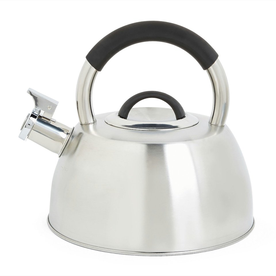 image 1 of VonShef Stove Top Whistling Kettle 2.5L Stainless Steel