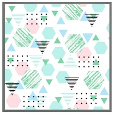 Geometric shapes (Picture Frame) Grey | L