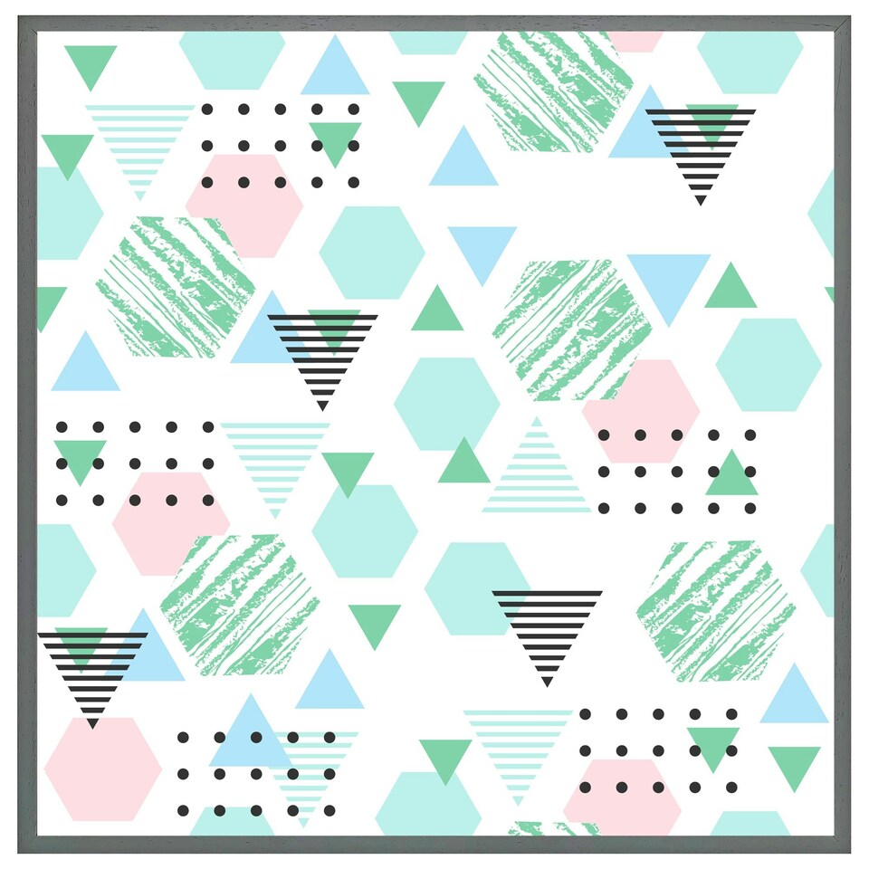 image 1 of Geometric shapes (Picture Frame) Grey | L