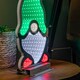 image 5 of 40cm Infinity Gonk with Hat on Metal Base with Green, White and Red LEDs