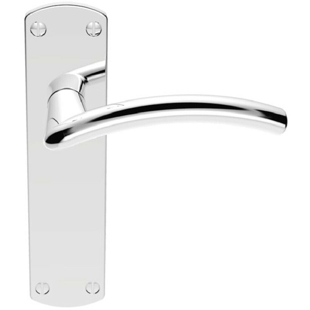 Loops Arched Lever on Latch Backplate Door Handle 170 x 42mm Polished Chrome