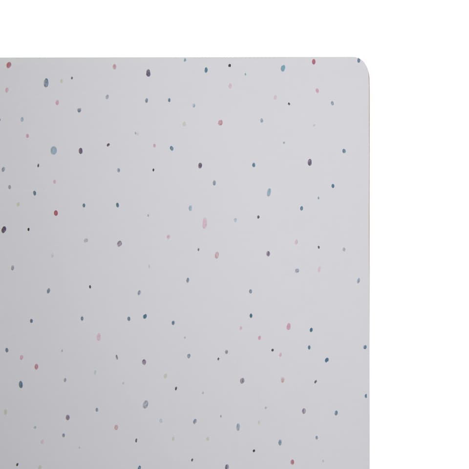 image 1 of Interiors By Premier Set Of Four Placemats, Contemporary Heat Resistant Dining Mats, Stylish Speckled Design Tableware White