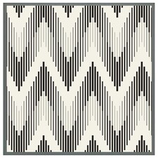 Geometric zig zag (Picture Frame) Grey | L