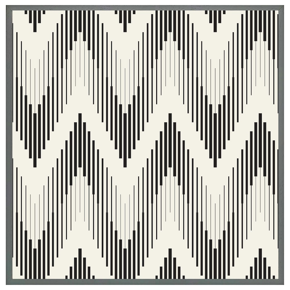image 1 of Geometric zig zag (Picture Frame) Grey | L