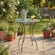 image 3 of 60cm Round Mosaic Ceramic Garden Bistro Table | Multi | Geometric Green | 1