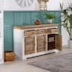 image 4 of Alfie Sideboard - 3 Drawer & 3 Doors - Mango Wood - L45 x W140 x H85 cm | White