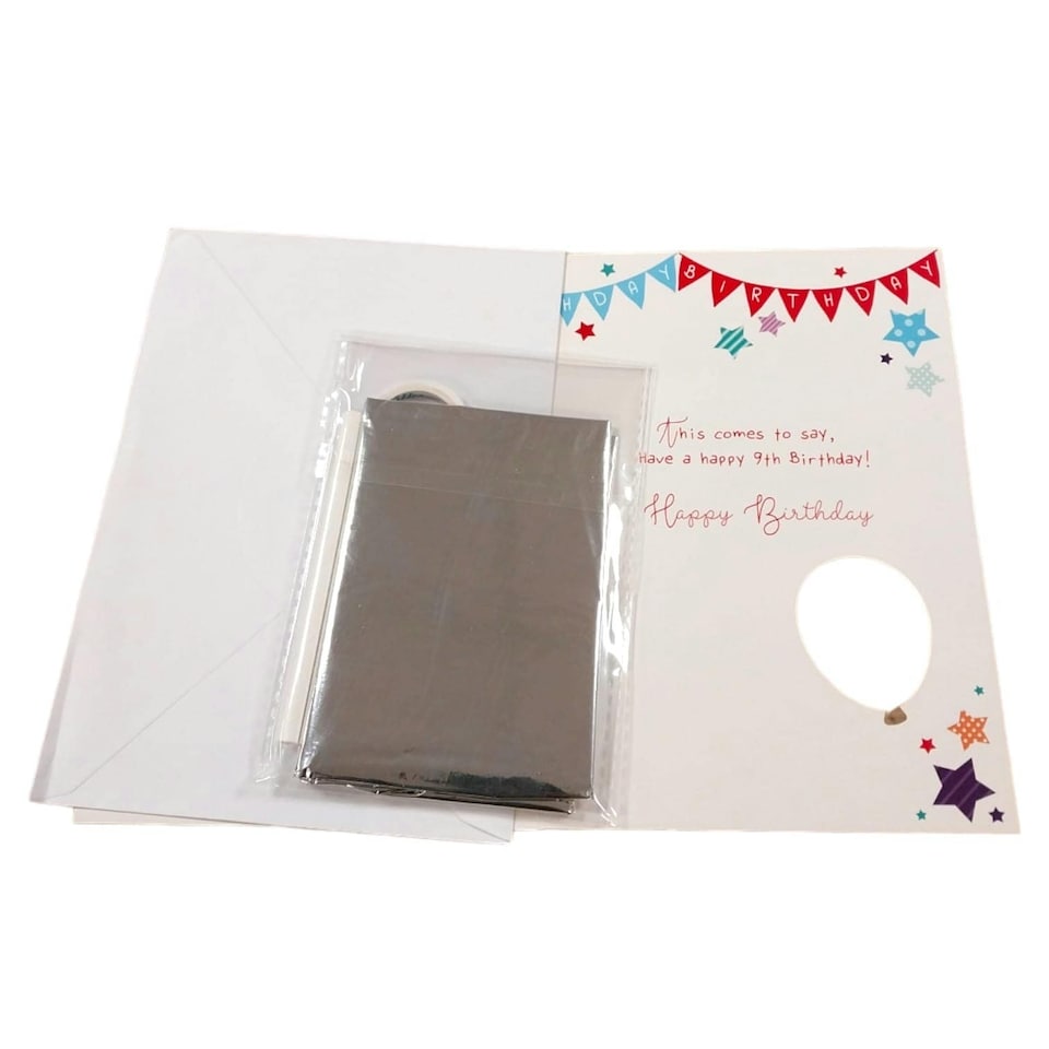image 1 of Happy Birthday 9 Balloon Boutique Greeting Card