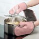 image 3 of Zeal Steam Stop™ Waterproof Silicone Double Oven Glove Pink | Rose Pink