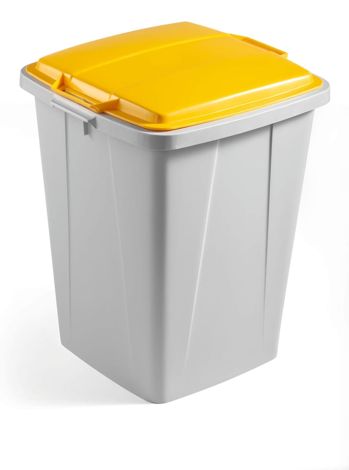 image 1 of Durable 90L Waste Bin Grey | Square Recycling Bin | Food Bin | DURABIN | Grey