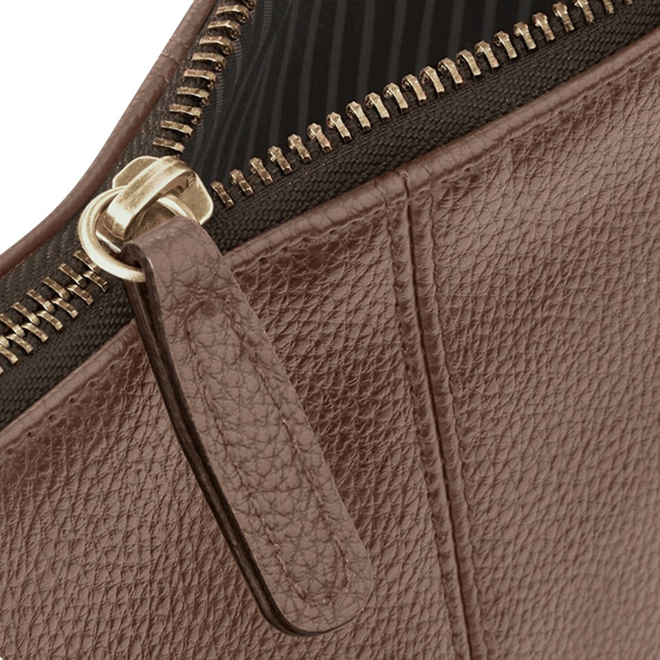 image 1 of Quadra Nuhide Zipper Pouch - Tan - One Size | Brown