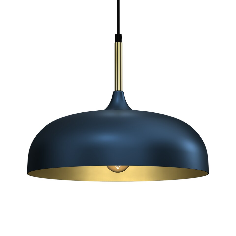 image 1 of Milagro Pendant Lamp Lincoln Blue/Gold 1XE27 35cm