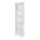 image 2 of Core Products Corona White, Tall Narrow Bookcase 176cm x W46cm x L20cm White