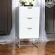 image 2 of 3 Drawer Bedside Table - Wood - L24 x W30 x H64 cm - White
