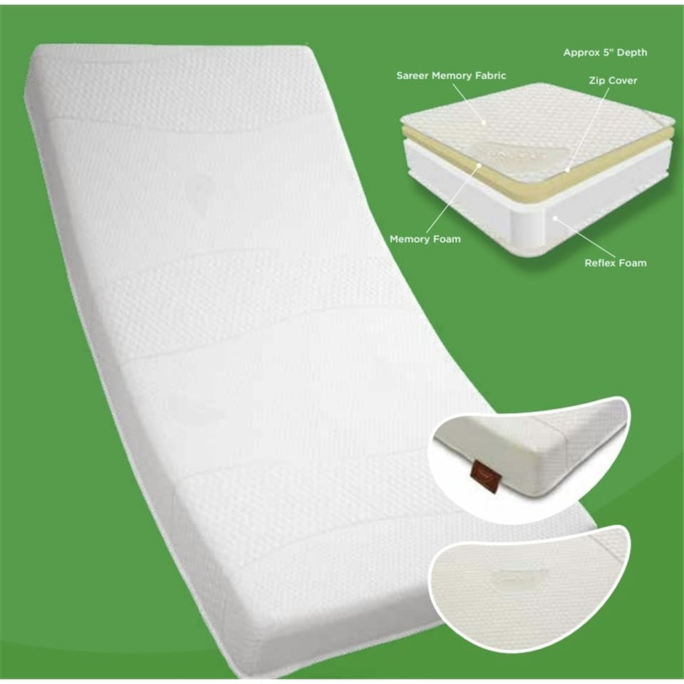 image 1 of 4ft 6" Double Value Memory Foam Mattress - (135cm)