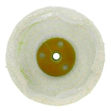 White Close Stitched Metal Polishing Buffing Mop 4" x 1" 2 section 2nd Stage