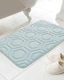 image 2 of Geo Design Memory Foam Duck Egg Bath Mat 43x61cm