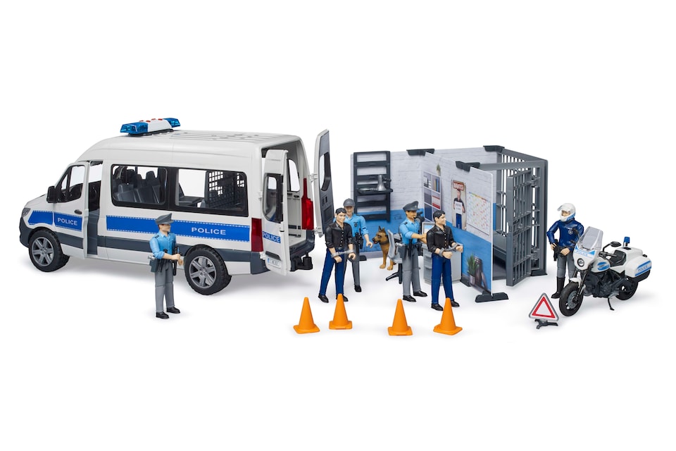 image 1 of Bruder MB Sprinter Police with policeman and L S Module Delivery Vehicle Model