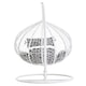image 3 of Interiors by Premier Cut Out Sides White Hanging Chair with Round Base, Comfortable Seating Swing Chair, Easy to Clean Chair