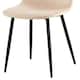 image 3 of Luxe Dining Chair 2pc Cobbleston Black Powder Legs Cream