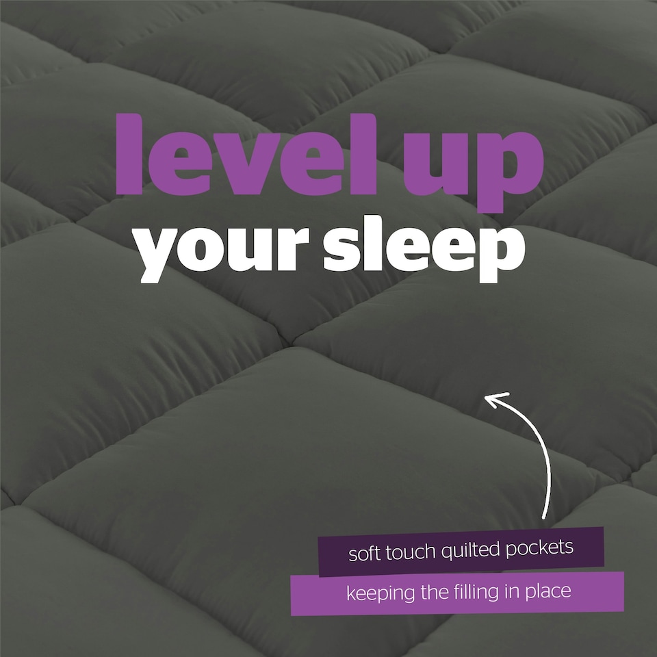 image 1 of Silentnight Ultimate Deep Sleep 1000 Grey Mattress Topper Grey | King