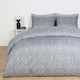image 4 of OHS Isaac Geometric Reversible Print Duvet Cover and Pillowcase Bedding Set, Double - Grey
