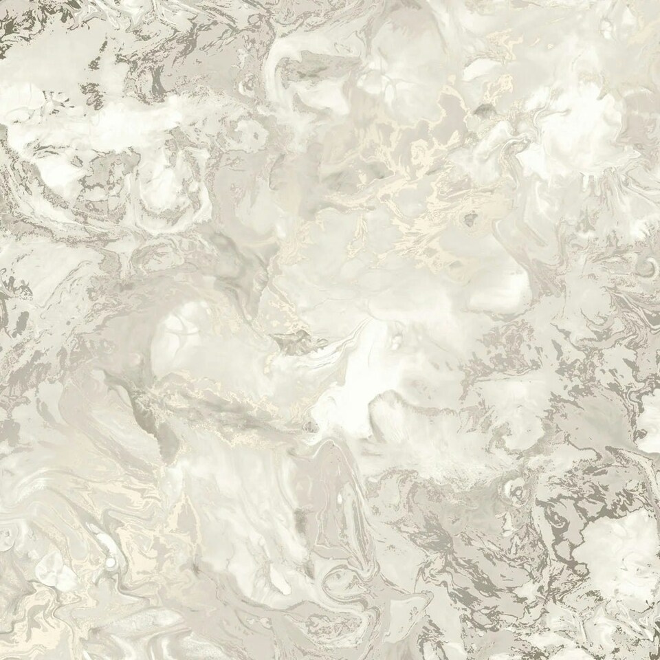 Sample of Liquid Marble Wallpaper in Cream Multi