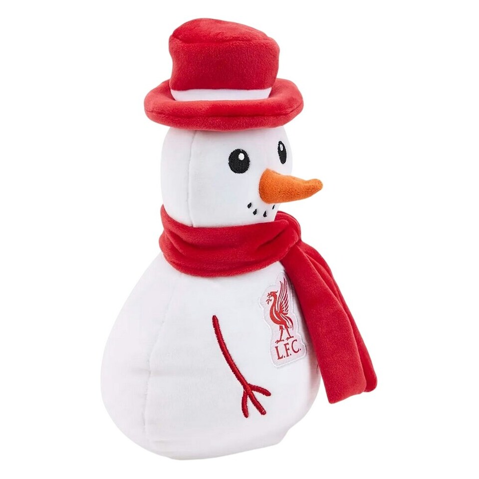 image 1 of Liverpool FC Snowman Plush Toy - White/Red - One Size