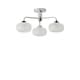 image 1 of ValueLights Amaia Chrome IP44 3 Way Frosted Ribbed Glass Ceiling Light | Chrome