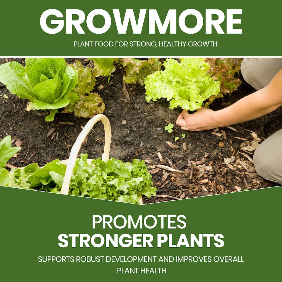 image 1 of Vitax Liquid Growmore 1L Concentrated All Purpose Plant Feed for Lawns Vegetables Flowers NPK Fertiliser Growth Boost