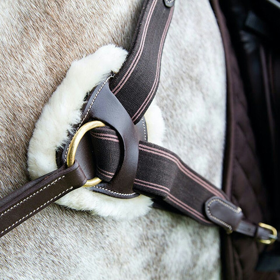 image 1 of Salisbury Leather Stitch Horse Breastplate - Australian Nut - Pony