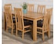 image 2 of Oslo 180 x 90 cm Large Oak Dining Table and 6 Princeton Chairs | Brown | Brown