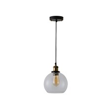 ValueLights Sheridan Glass Clear Globe Ceiling Light Pendant & Bulb | Clear