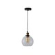 image 1 of ValueLights Sheridan Glass Clear Globe Ceiling Light Pendant & Bulb | Clear