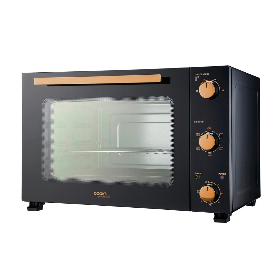image 1 of Cooks Professional Mini Oven | 48 Litre | 3 Cooking Functions | Powerful 1500W | Black/Copper