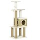 image 1 of PawHut Climbing Kitten Tower with Scratching Post Cat House, Beige