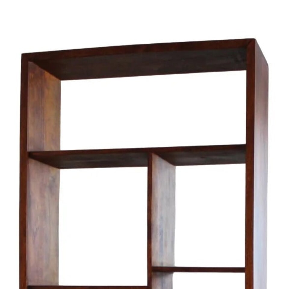 image 1 of Camille Retro Multi shelf bookcase with 2 Doors Brown