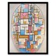 image 1 of Composition in Oval with Color Planes Mondrian Framed Wall Art Print 12X16"