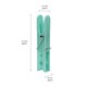 image 7 of JVL Plastic Peg Basket, Grey with 36 Strong Hold Plastic Pegs, Aqua