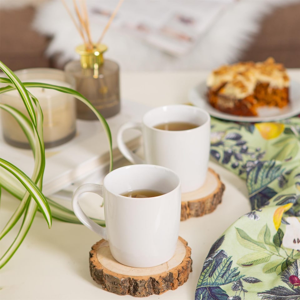 image 1 of Argon Tableware Coloured Coffee Mugs - 350ml - White - Pack of 2 | White | White | 2