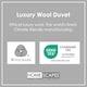 image 6 of Homescapes Australian Wool 400 GSM Heavy Duvet, King | White | King