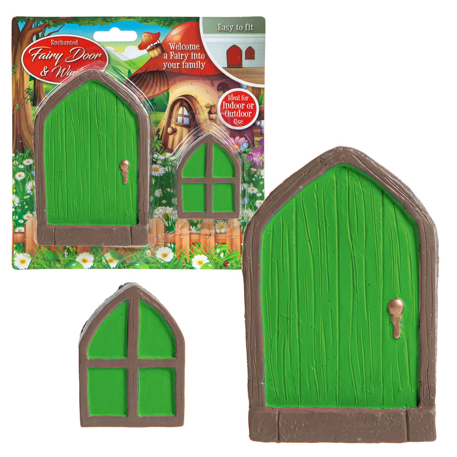 VFM e-Store Enchanted Fairy-Sized Green Door & Window Set